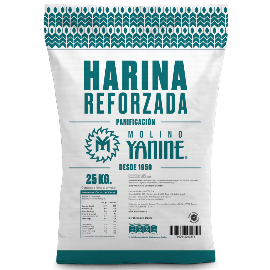 HARINA PANIFICACIÓN REFORZADA 25 KG